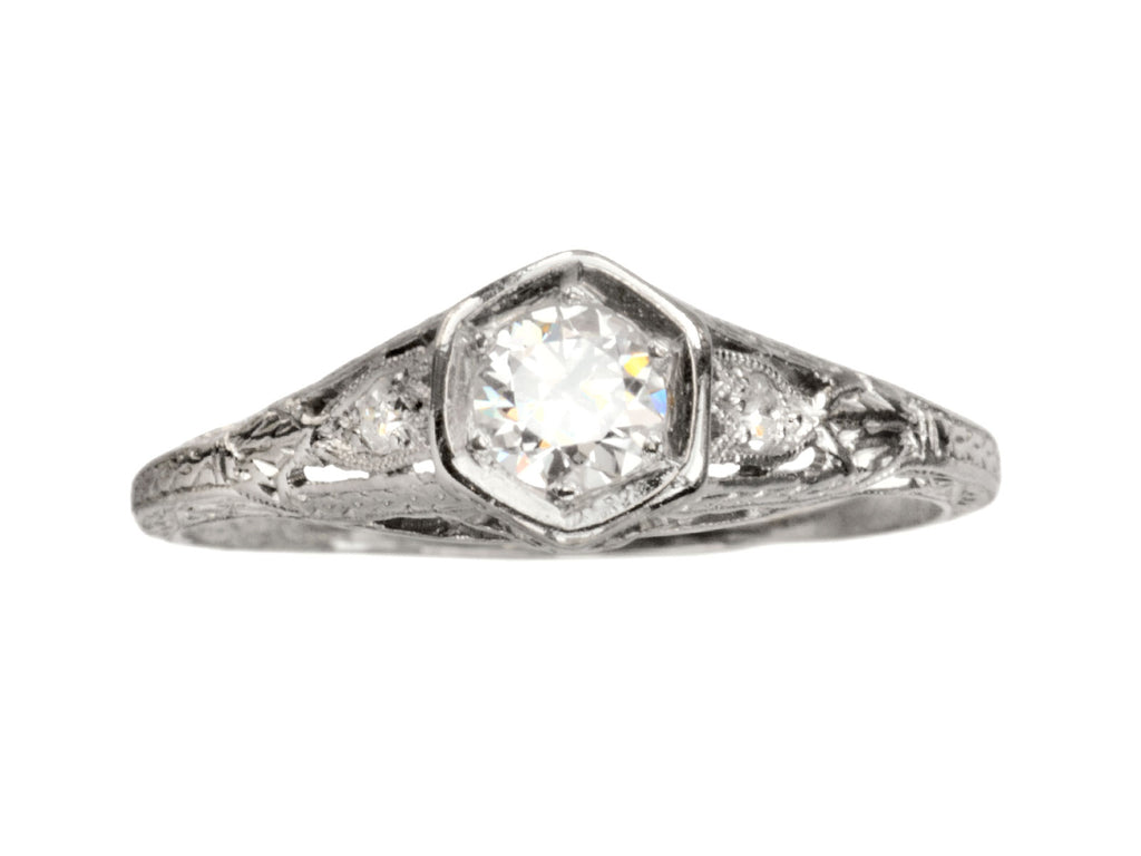 1920s Art Deco 0.25ct Ring (on white background)