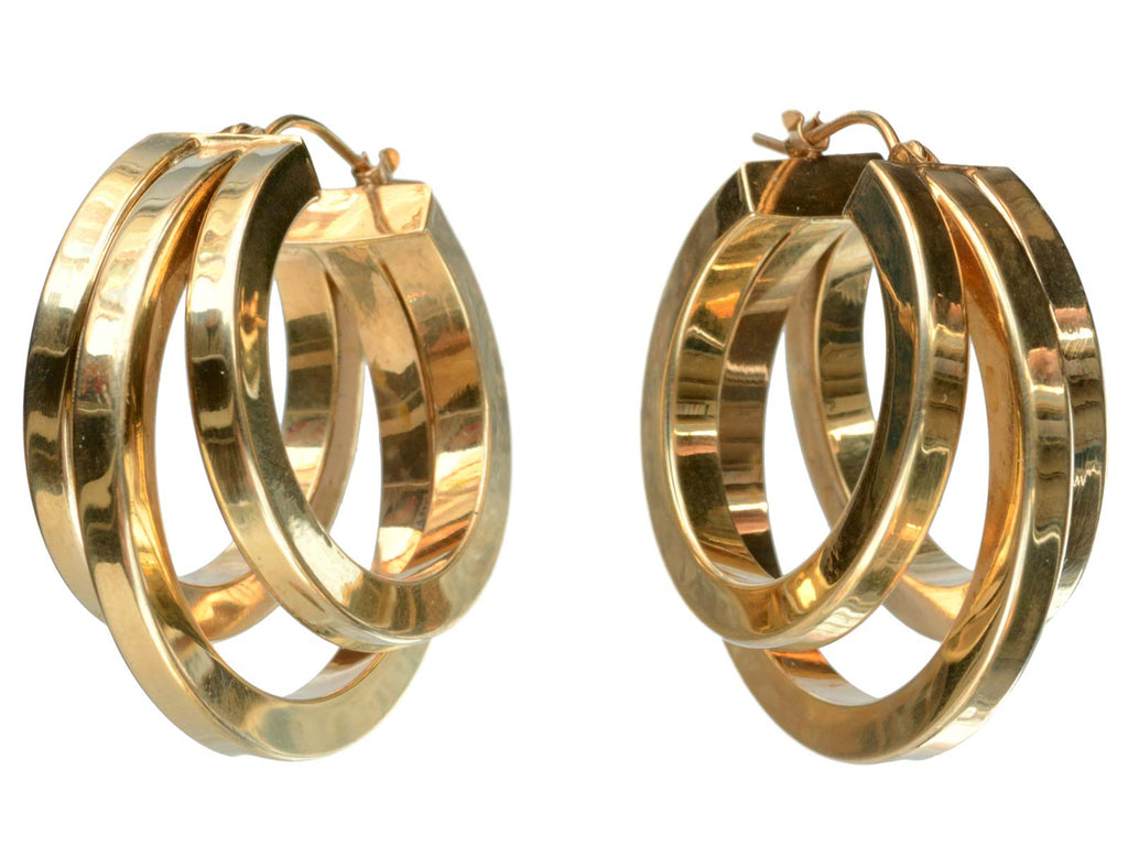 Twisted Gold Hoop Earrings for Women, Thick Chunky Hoops Hypoallergenic Big  Vintage Twist Earings : Amazon.co.uk: Fashion