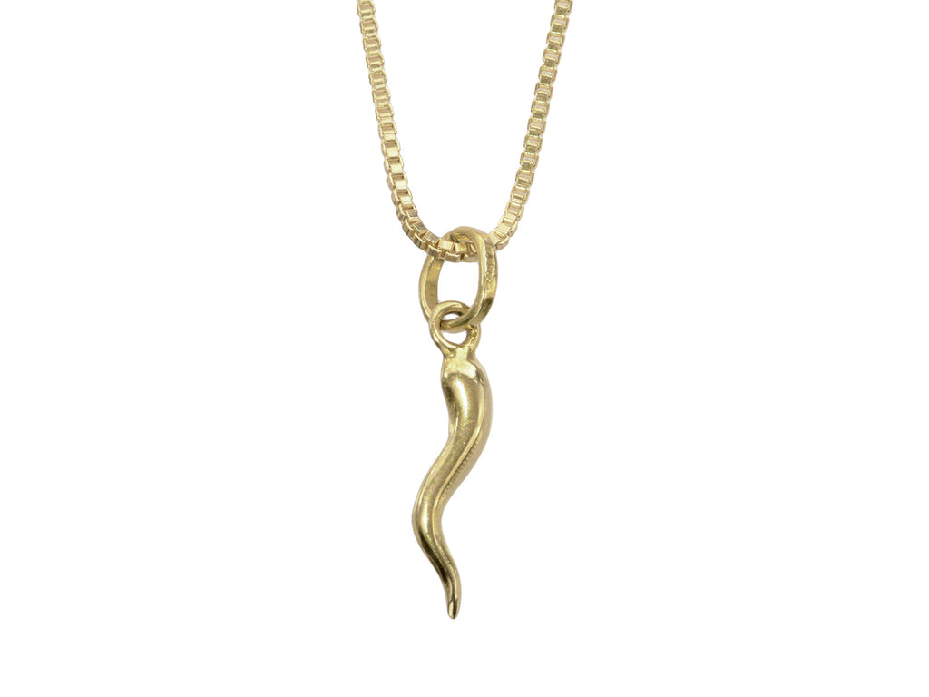 Vintage Italian Horn Necklace (on white background)