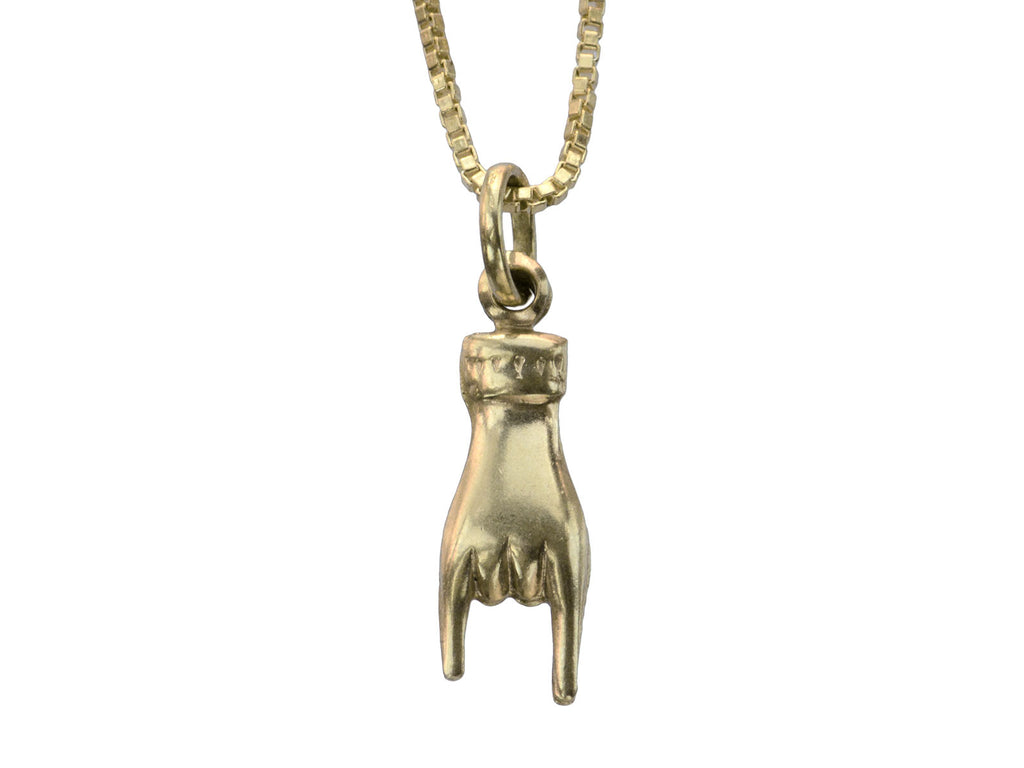 1960s Horned Hand Pendant (on white background)