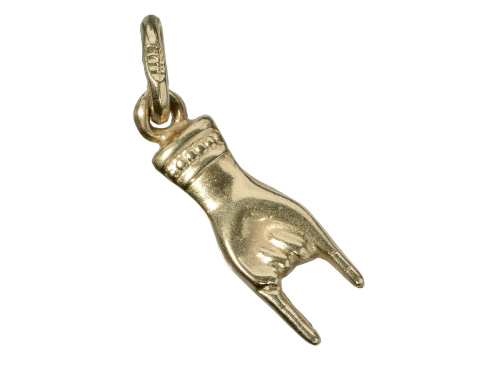 c1960 Sign of the Horns Charm (on white background)