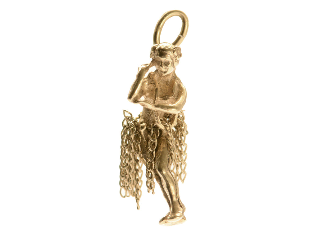 c1960 Hula Dancer Charm (on white background)