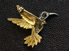c1950 Diamond Hummingbird Brooch