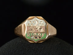 thumbnail of c1920 Odd Fellows Signet Ring (detail)