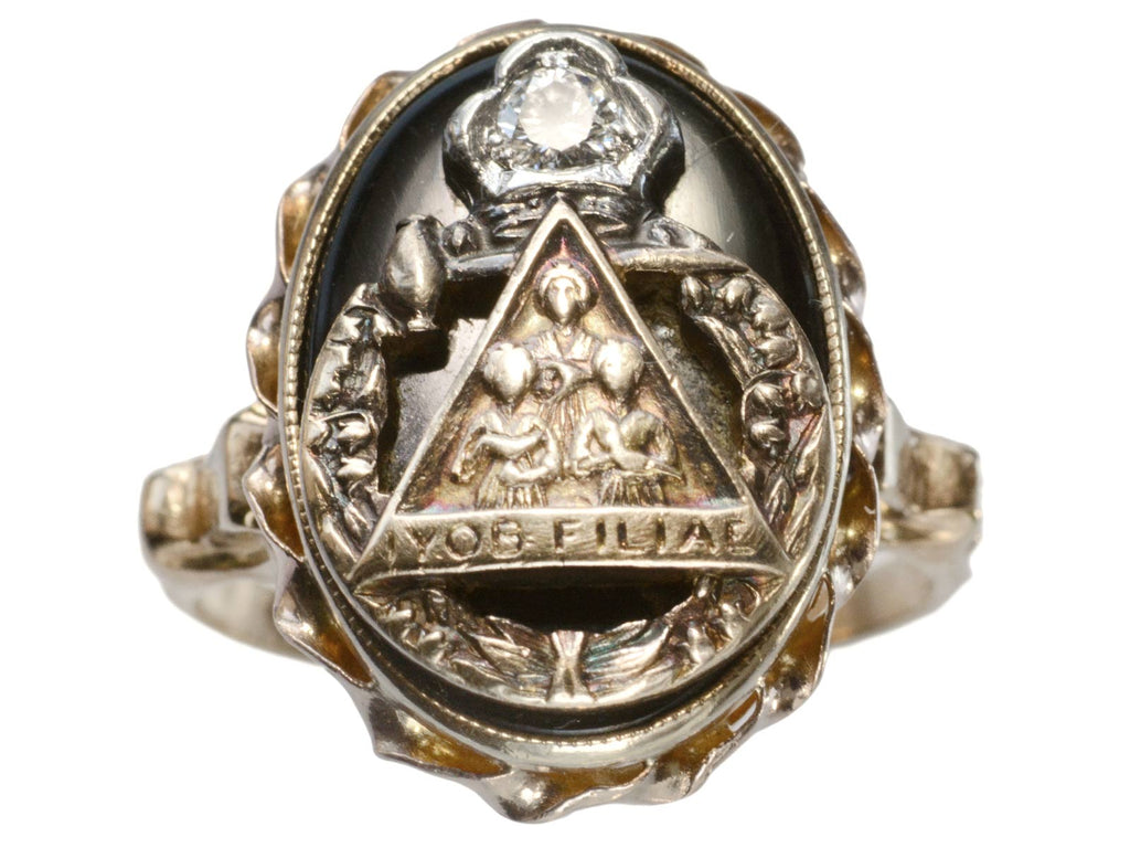 1940s Daughters of Job Ring (on white background)