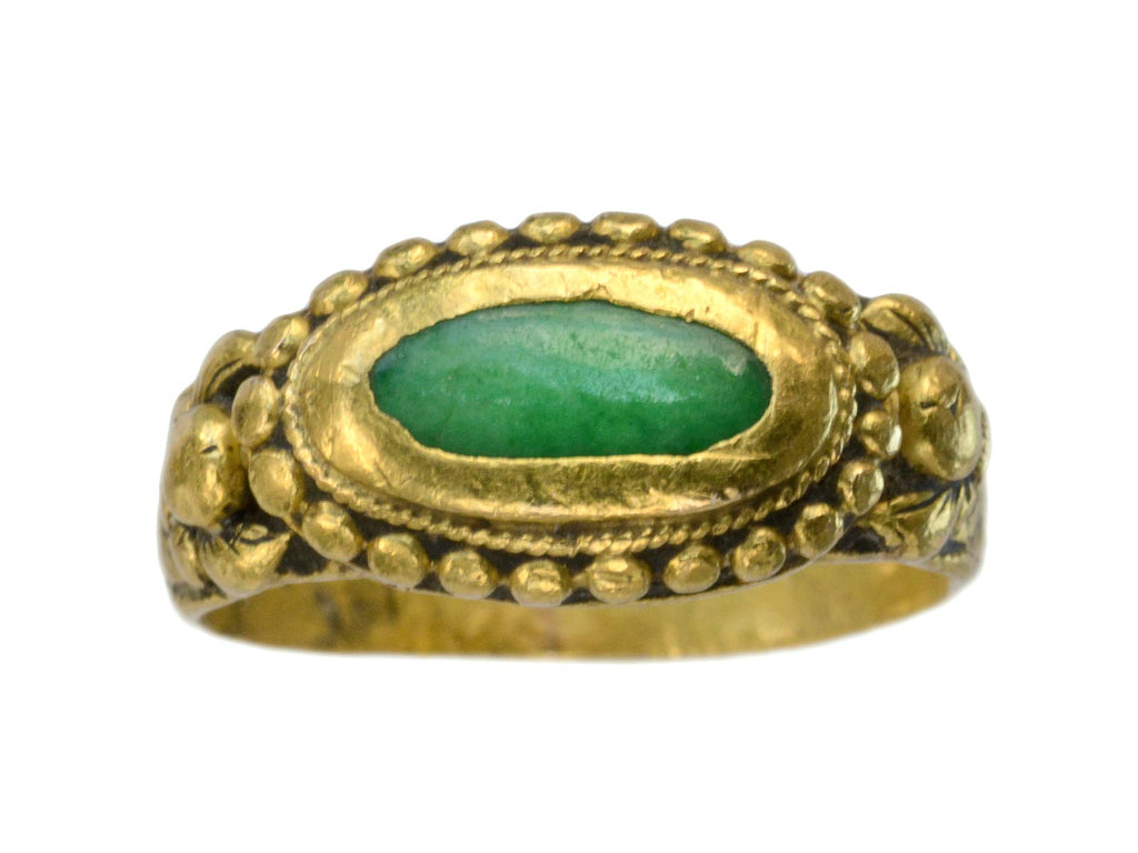c1900 Chinese Jade Ring (on white background)