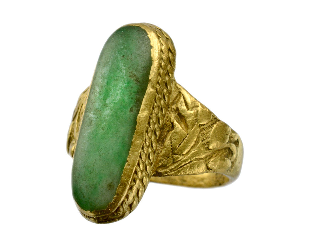 Antique Chinese Jade Ring (on white background)