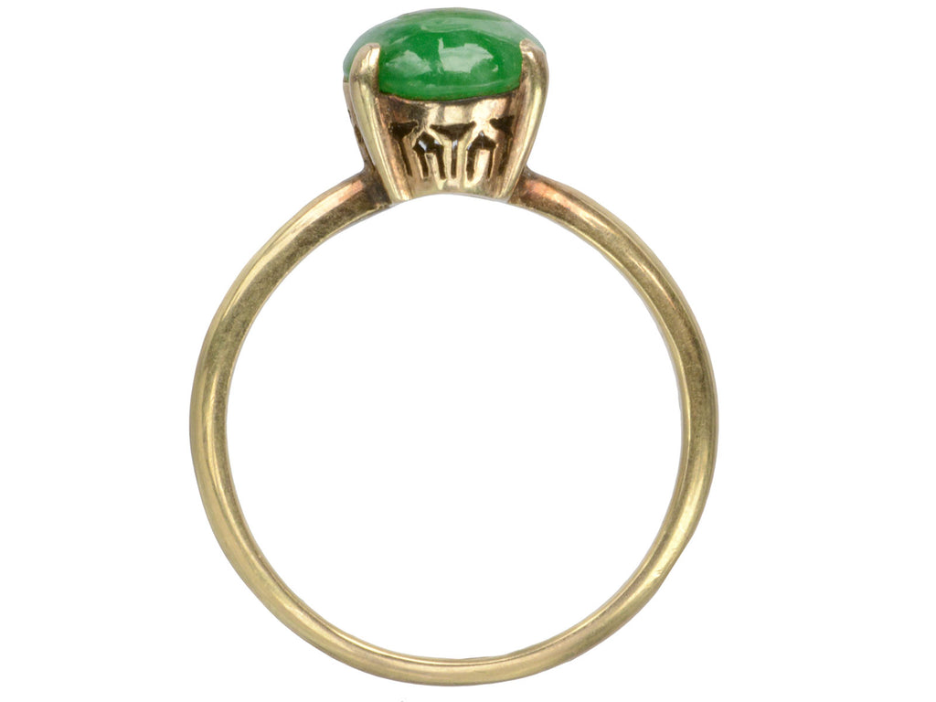 1920s Art Deco Jade Ring (on white background)