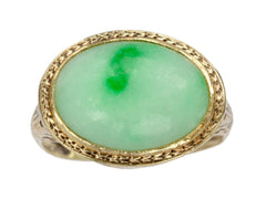 1920s Art Deco Jade Ring