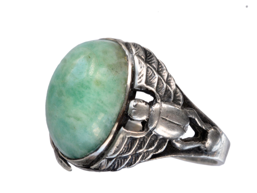 1920s Egyptian Revival Ring (on white background)