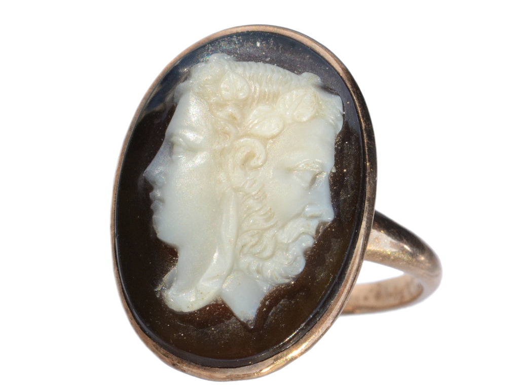 c1880 Janus Cameo Ring (on white background)