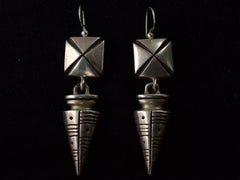 thumbnail of 1990s Silver Amphora Earrings (on black background)