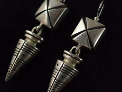 thumbnail of 1990s Silver Amphora Earrings (side view)