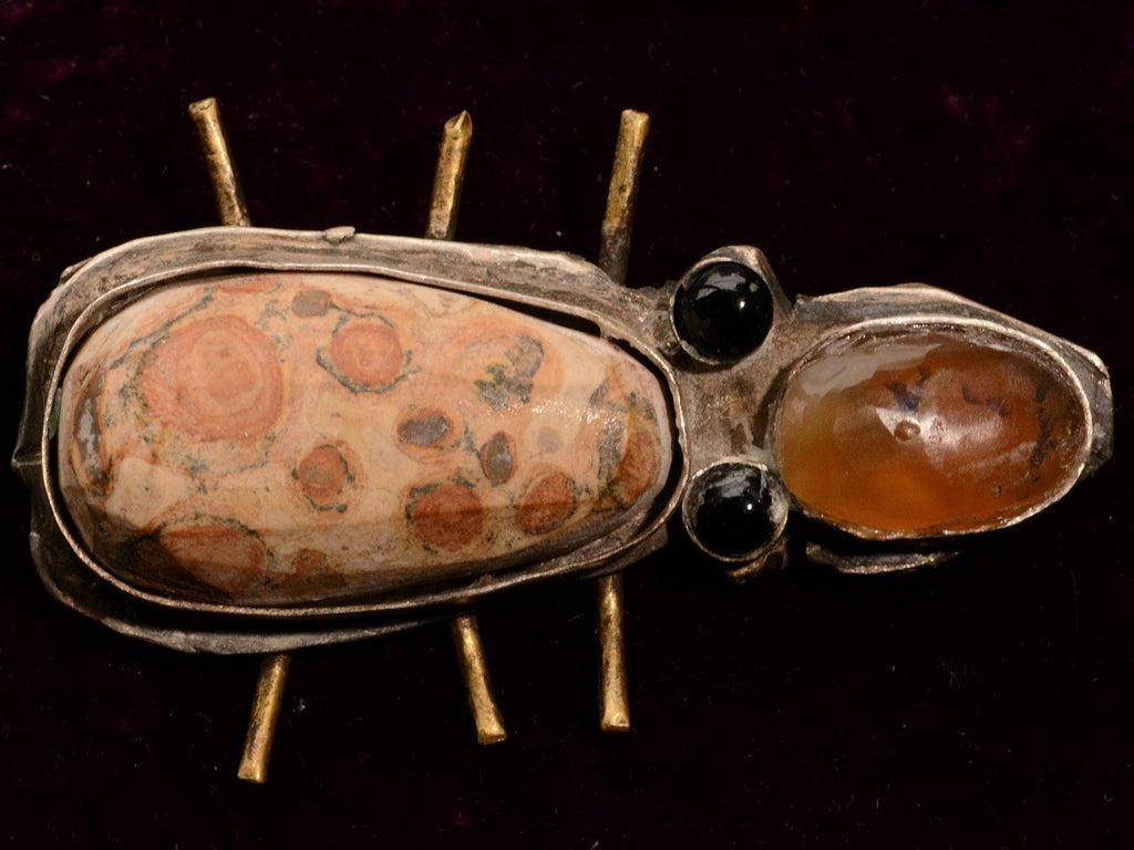 c1980 Fossil Bug Brooch