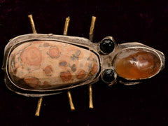 c1980 Fossil Bug Brooch