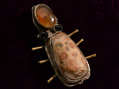 thumbnail of c1980 Fossil Bug Brooch (side view)