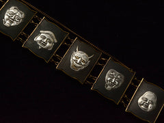 1920s Japanese Kabuki Mask Bracelet