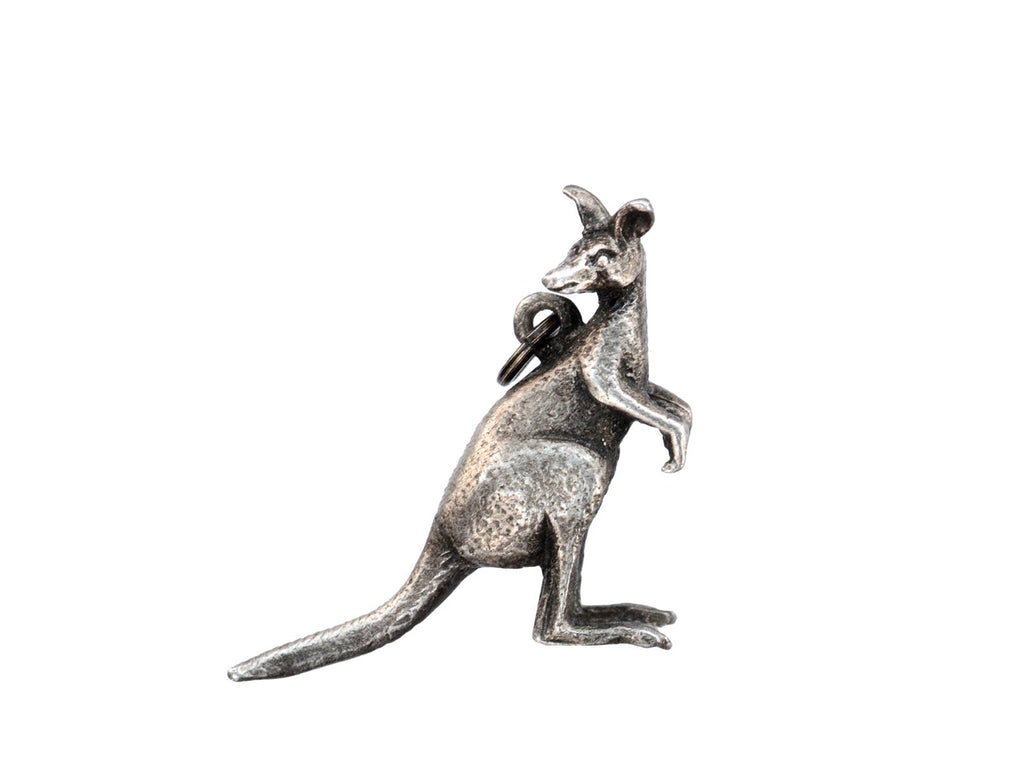 1960s Silver Kangaroo Charm (on white background)