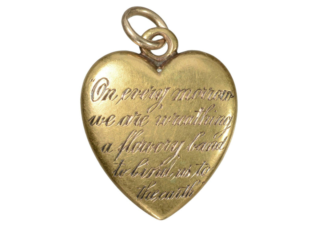 c1890 Keats Poem Heart (on white background)