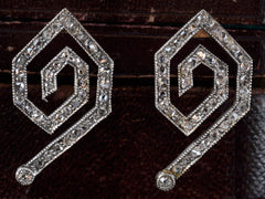 thumbnail of 1890s Victorian Spiral Earrings (on dark background)