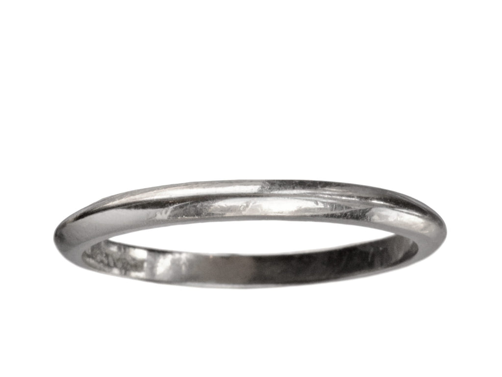 1950s Knife Edge Platinum Band (on white background)