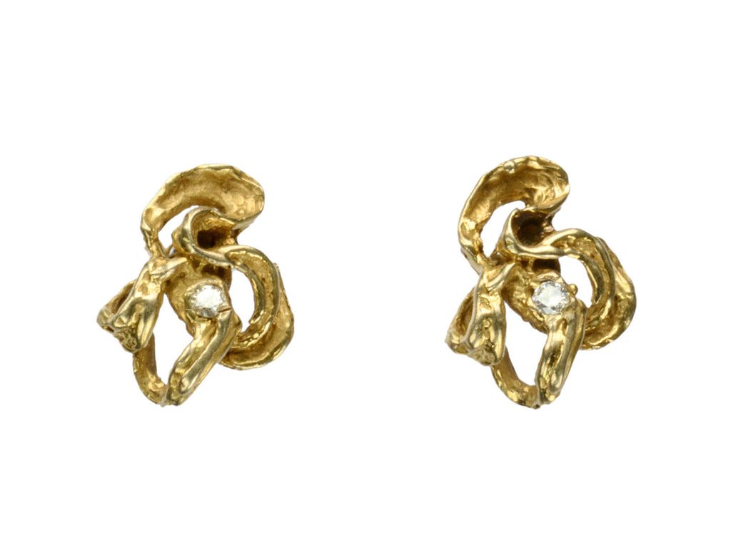 1970s Brutalist Knot Studs (on white background)