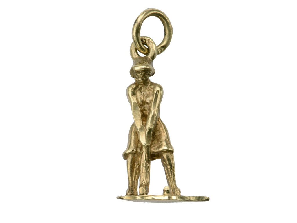 c1940 Lady Golfer Charm (on white background)