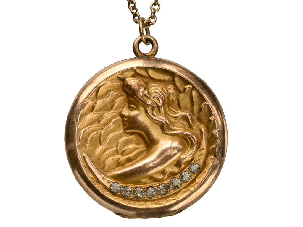 1900s Art Nouveau Locket (on white background)