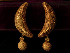 c1970 Lalaounis Crescent Earrings
