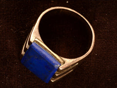 1930s Deco Lapis Signet Ring