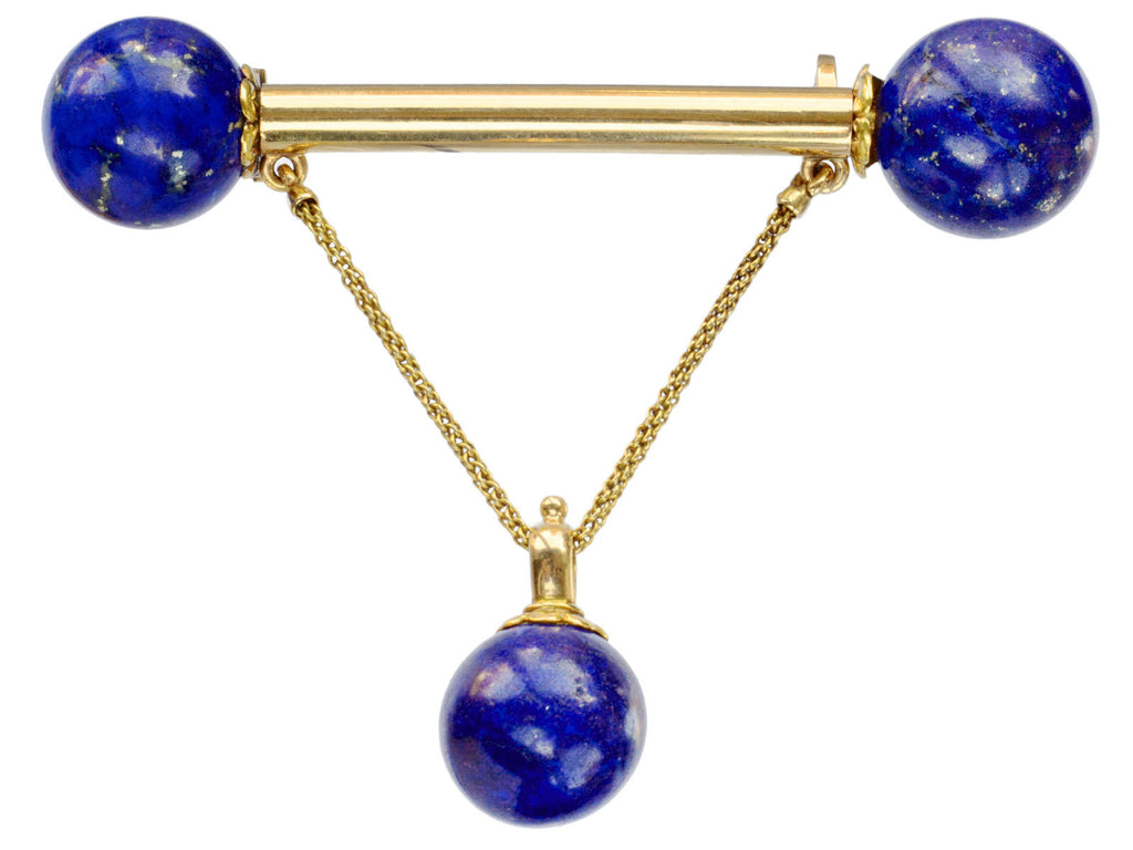 1890s French Lapis Brooch (on white background)