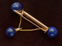 1890s French Lapis Brooch