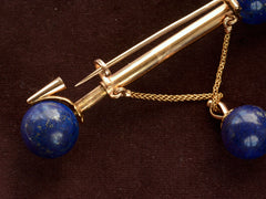 1890s French Lapis Brooch