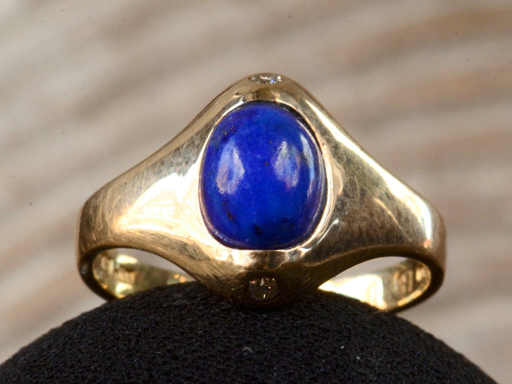 1970s Lapis & Diamond Ring (detail)
