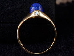thumbnail of 1970s Lapis & Diamond Ring (profile view)