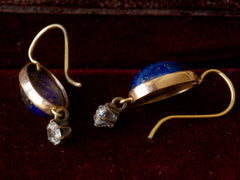 1900s Lapis and Diamond Earrings