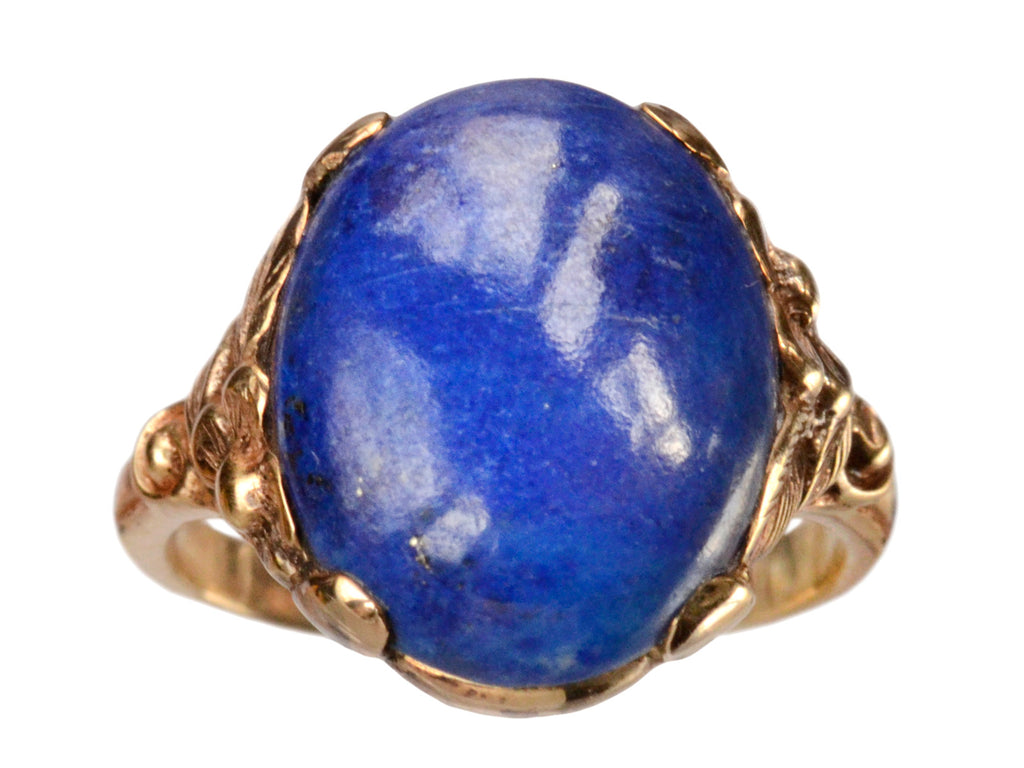 1910-20s Edwardian Lapis Ring (on white background)