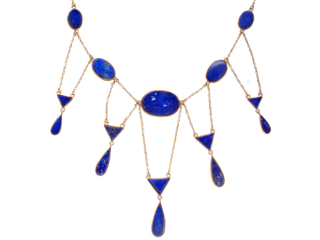 1910s Lapis Lazuli Necklace (on white background)