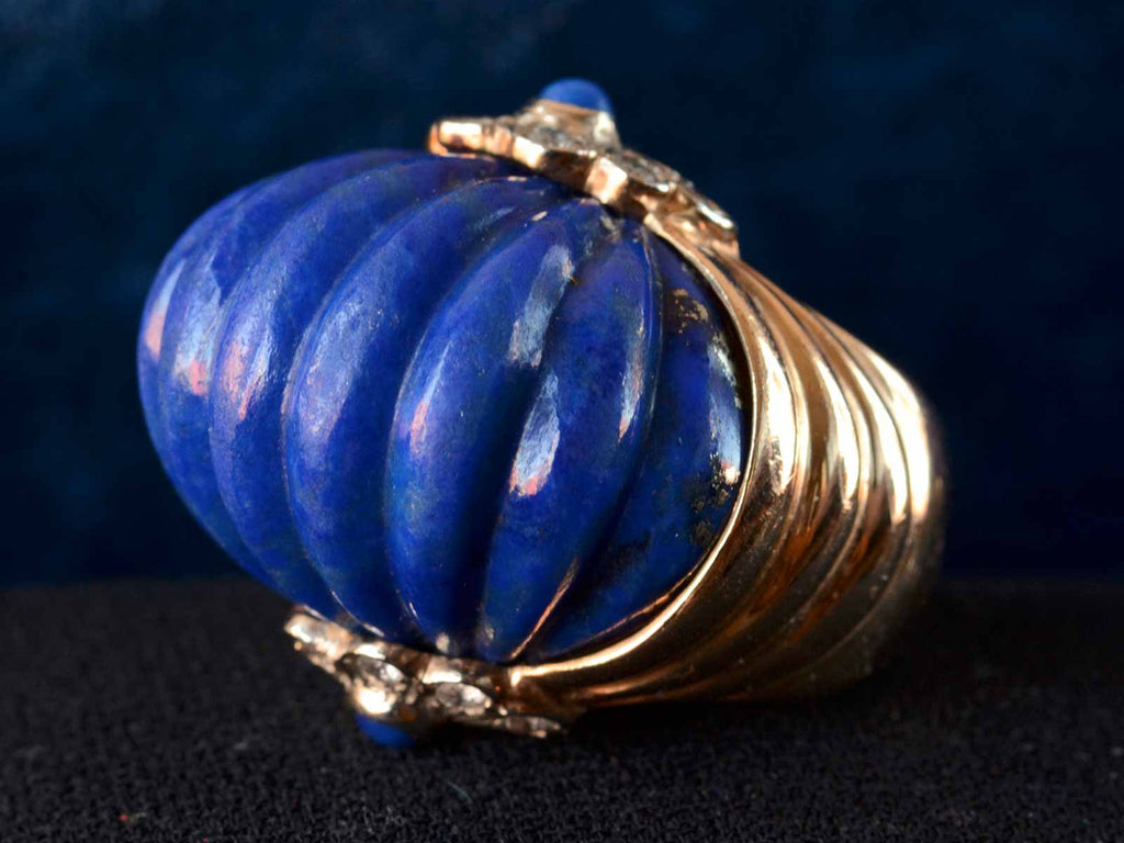 Lapis Reed 1970s Reeded Lapis Ring – Erie Basin