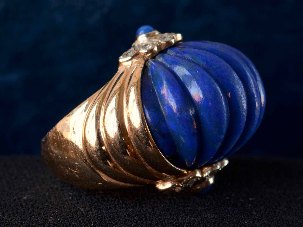 Lapis Reed 1970s Reeded Lapis Ring – Erie Basin