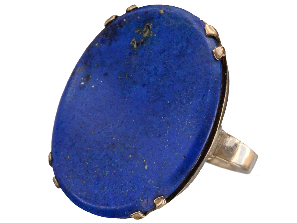 1920s Lapis Signet Ring (on white background)