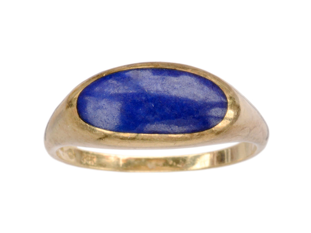 1980s Lapis Signet Ring (on white background)
