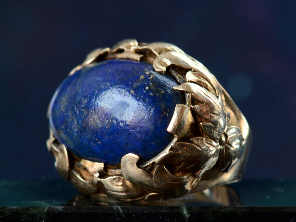 1920s Oval Lapis Ring