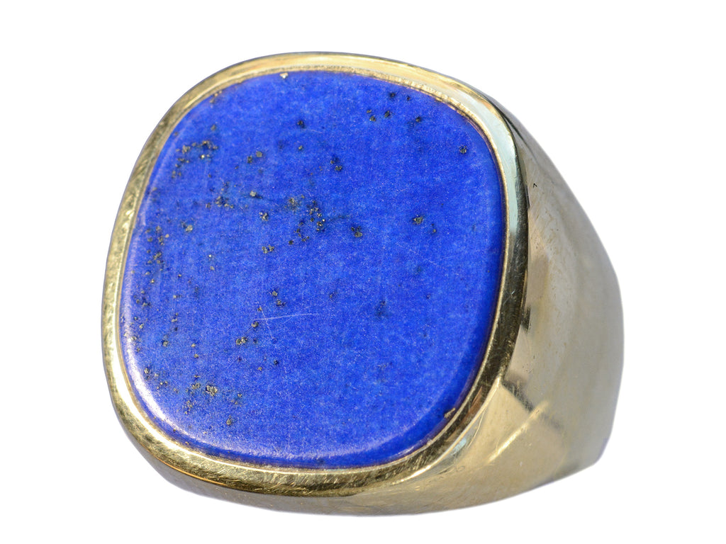 c1960 Lapis Signet Ring (on white background)