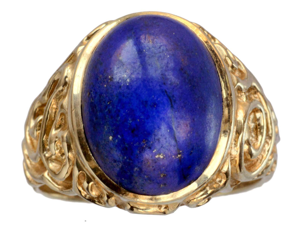 1960s Modernist Lapis Ring (on white background)
