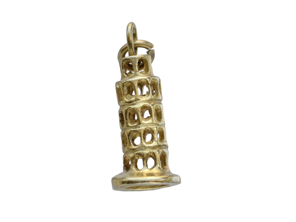 c1960 Leaning Tower of Pisa Charm (on white background)