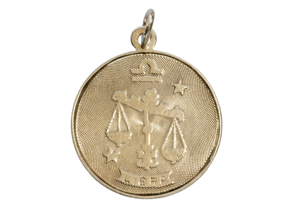 c1970 Gold Libra Charm (on white background)