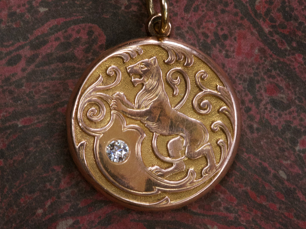 Art Nouveau Lion Locket