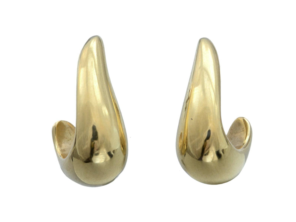 1980s Small Gold Hoops (on white background)