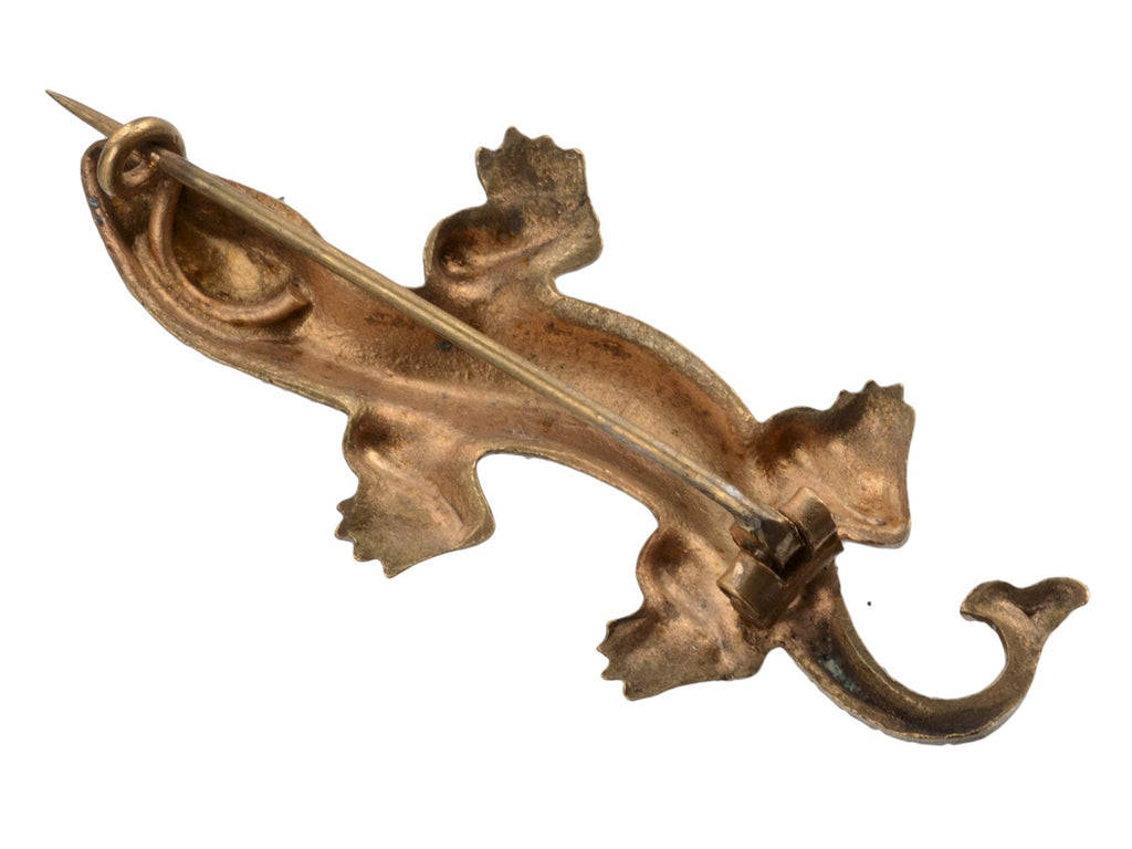 1890s Victorian Lizard Brooch